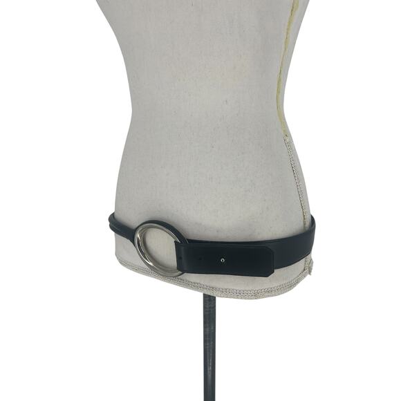 Carlisle Black Leather O-Ring Belt Made in USA Size Large main image 2
